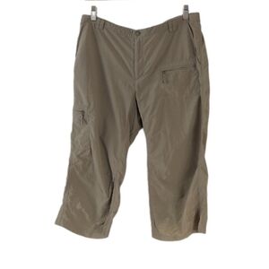 The north face hiking crop pants capri khaki green size 10 @K1